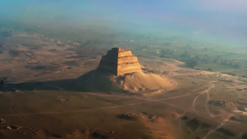 Stillbild ur “The Three-Pyramid-Problem” (ca 50 % in i videon).
